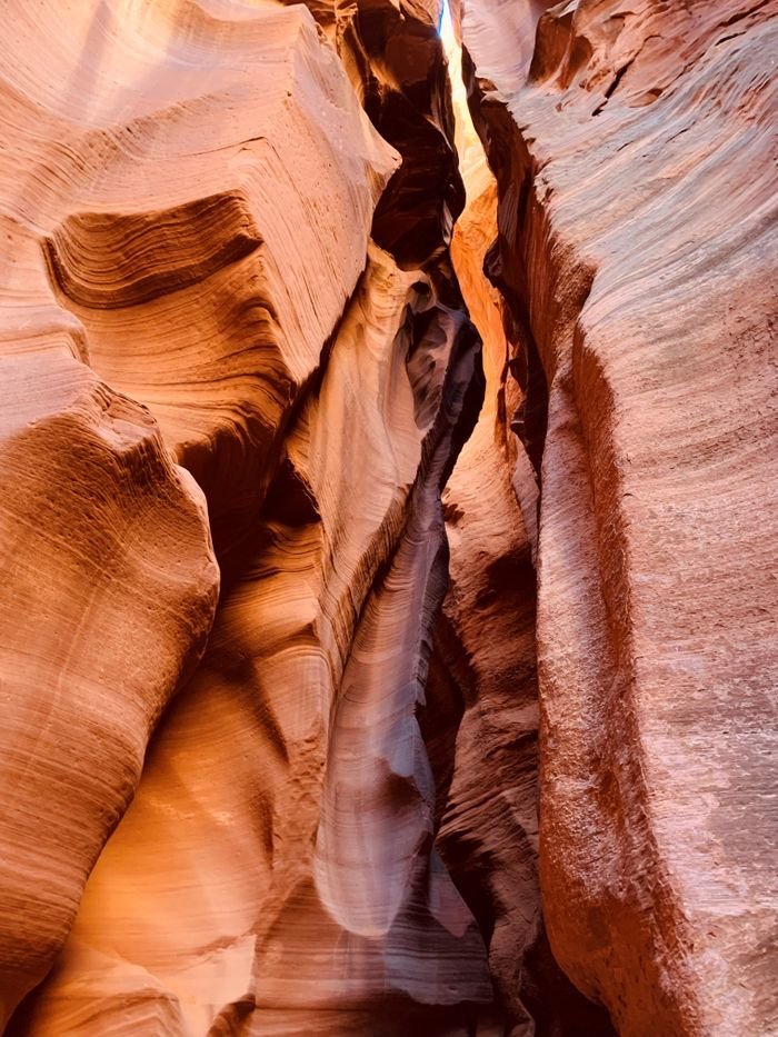 Home Captivating view of sandstone formations in Antelope Canyon, Page, Arizona.